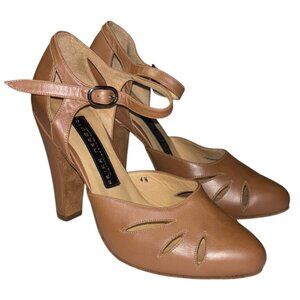 ARIKA NERGUIZ Melina 1940s Heel Dance Shoe 4.5 Latin Ballroom Broadway Theatre